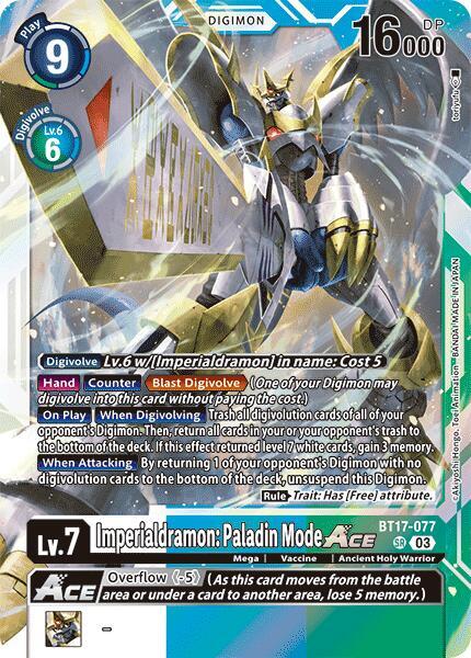 Imperialdramon: Paladin Mode ACE / Super Rare / BT17