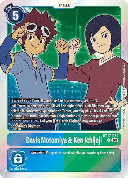 Davis Motomiya & Ken Ichijoji / Rare / BT17