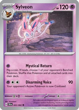 Sylveon 022/064  - Reverse Holofoil SV Shrouded Fable - Uncommon