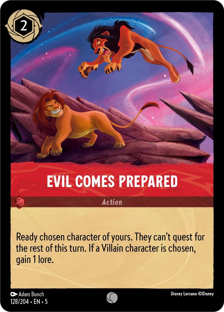 Evil Comes Prepared / Common / LOR5 (FOIL)