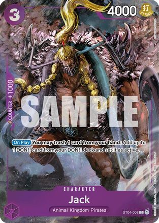 Jack (Premium Card Collection -BANDAI CARD GAMES Fest. 23-24 Edition-) (ST04-008) - One Piece Promotion Cards Foil