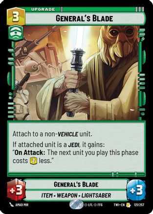 General's Blade (121/257) - Twilight of the Republic