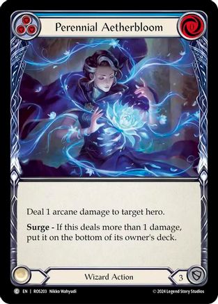 Perennial Aetherbloom (Blue) (ROS203) - Rosetta Rainbow Foil
