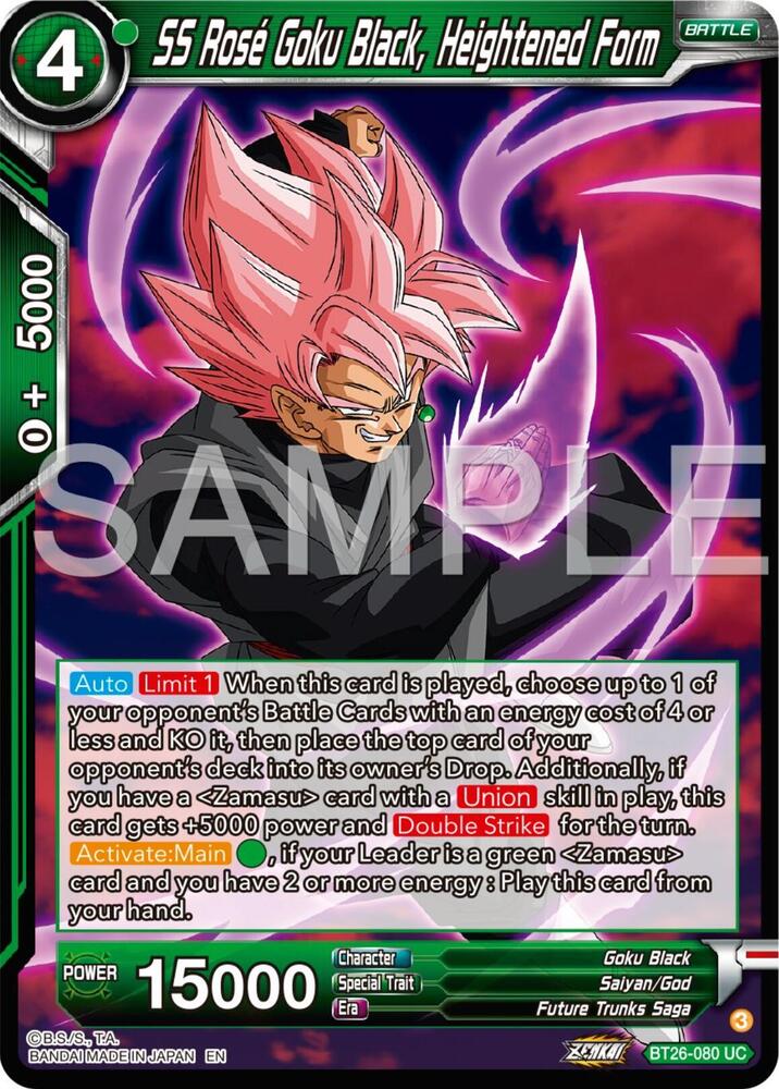 SS Rosé Goku Black, Heightened Form / Uncommon / BT26