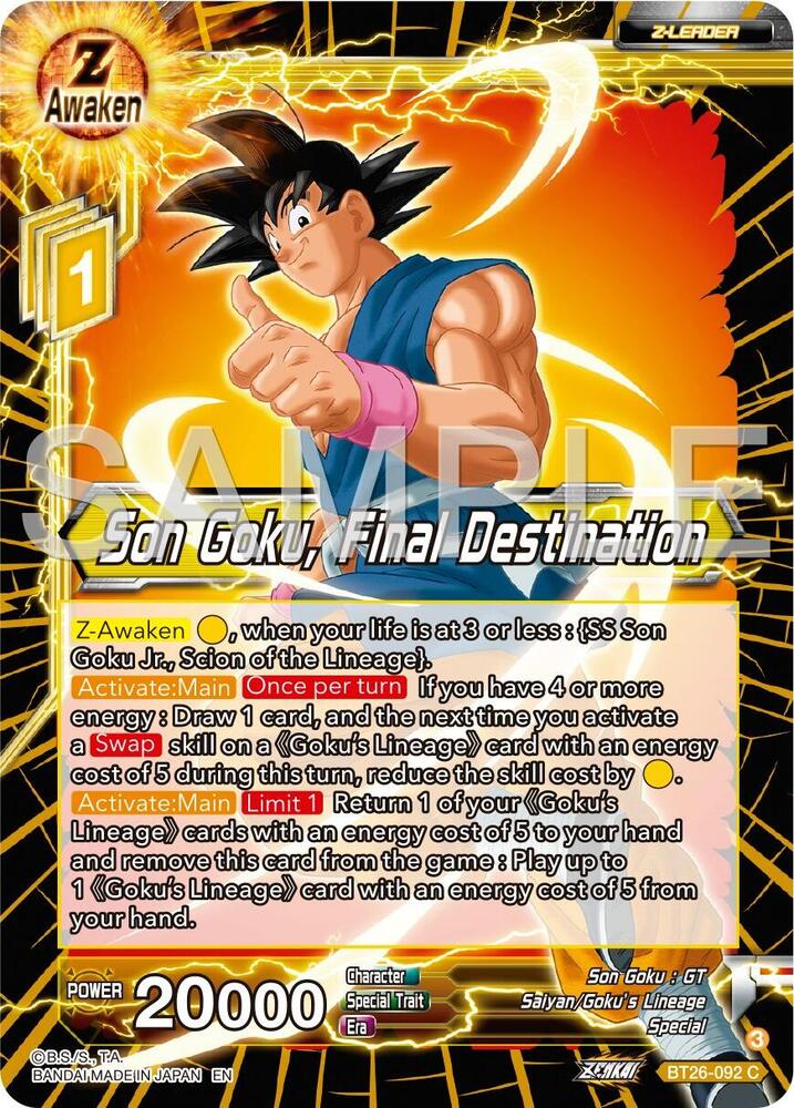 Son Goku, Final Destination / Common / BT26