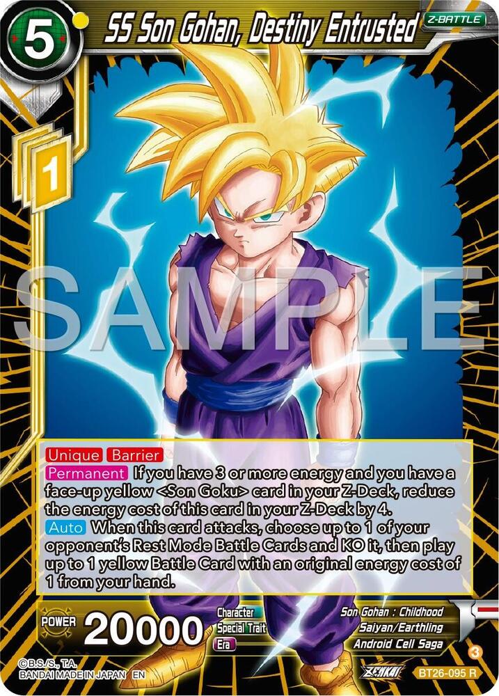 SS Son Gohan, Destiny Entrusted / Rare / BT26