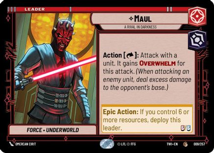 Maul - A Rival in Darkness (009/257) - Twilight of the Republic