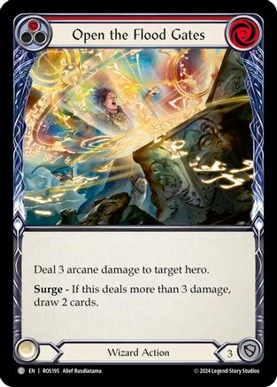 Open the Flood Gates (Red) (ROS195) - Rosetta Rainbow Foil