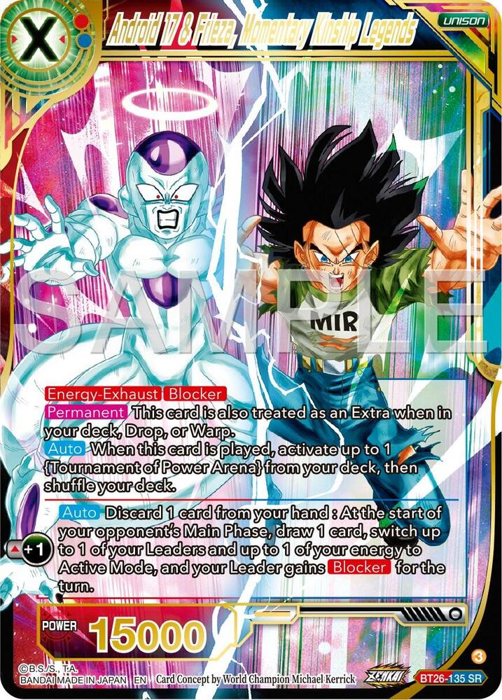 Android 17 & Frieza, Momentary Kinship Legends / Super Rare / BT26