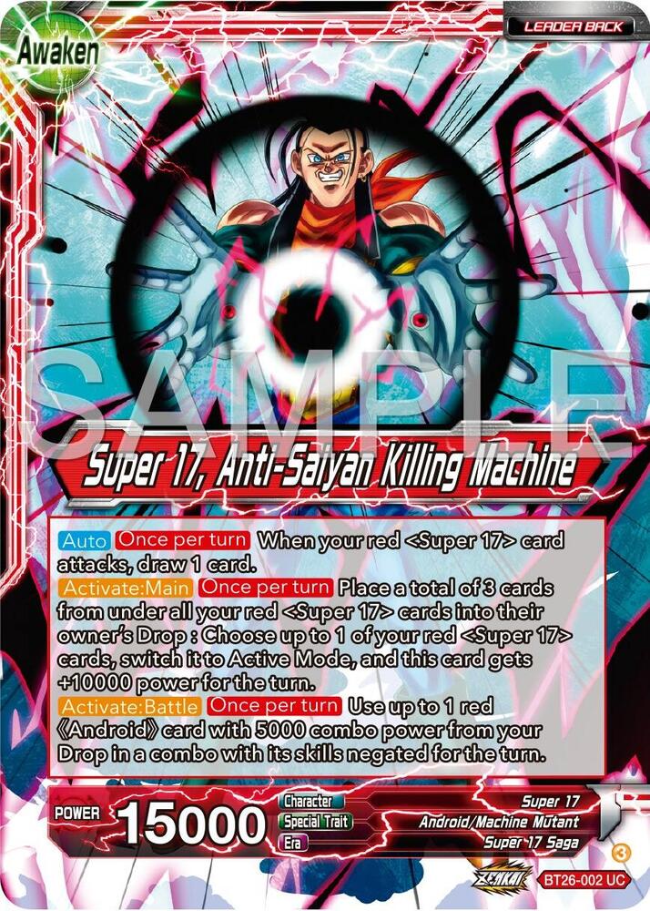 Hell Fighter 17 // Super 17, Anti-Saiyan Killing Machine / Uncommon / BT26