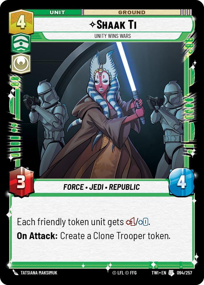 Shaak Ti - Unity Wins Wars / Uncommon / TOR