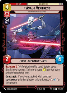 Asajj Ventress - Count Dooku's Assassin / Uncommon / TOR