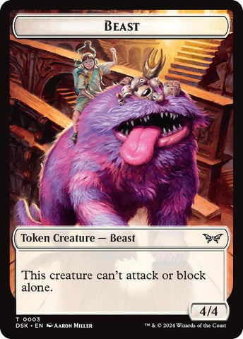 Beast // Manifest Double-Sided Token 0003 / DSK (FOIL)