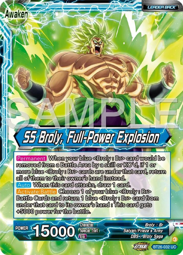 Broly // SS Broly, Full-Power Explosion / Uncommon / BT26