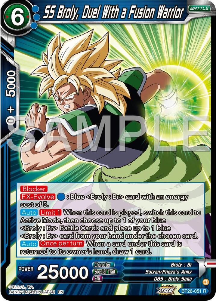 SS Broly, Duel With a Fusion Warrior / Rare / BT26