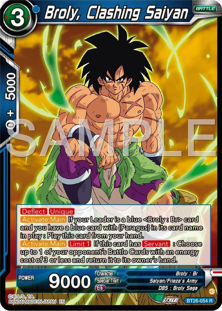 Broly, Clashing Saiyan / Rare / BT26