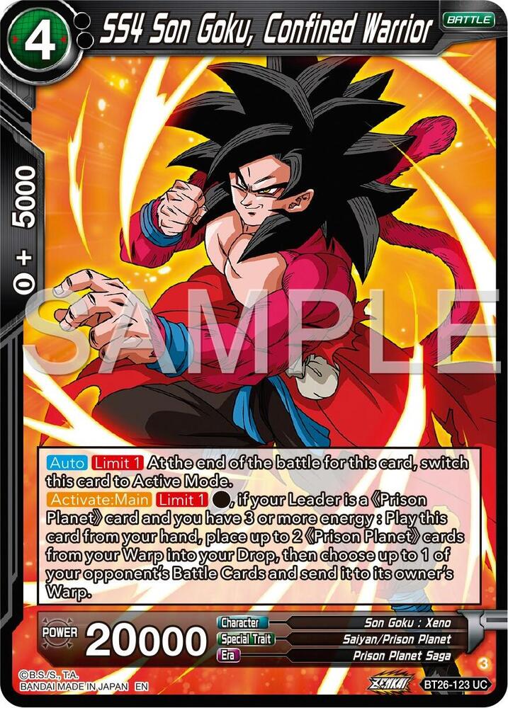 SS4 Son Goku, Confined Warrior / Uncommon / BT26