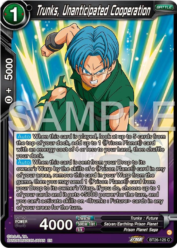 Trunks, Unanticipated Cooperation / Common / BT26