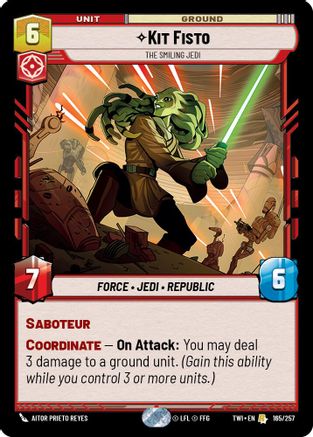 Kit Fisto - The Smiling Jedi (165/257) - Twilight of the Republic Foil