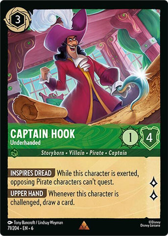 Captain Hook - Underhanded / Rare / LOR6