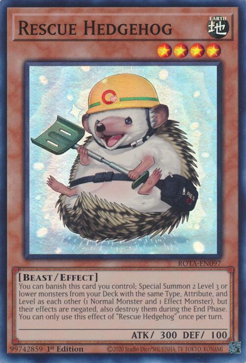 Rescue Hedgehog / Super Rare / ROTA / 1st Edition