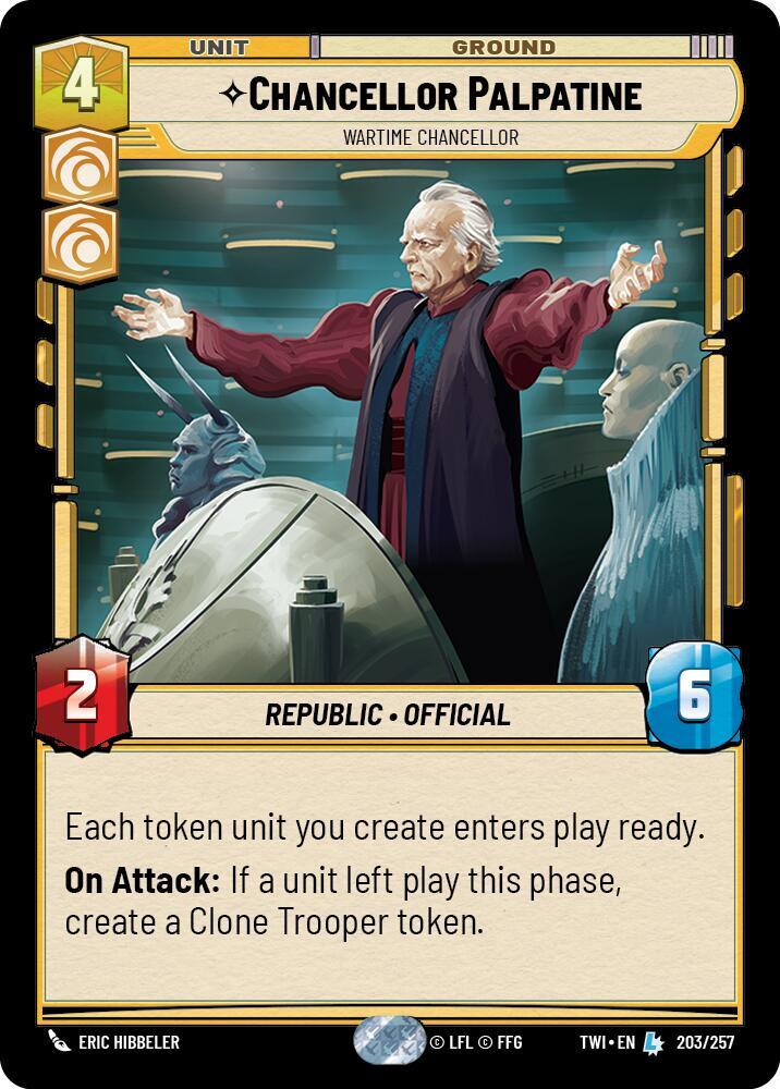 Chancellor Palpatine - Wartime Chancellor / Legendary / TOR