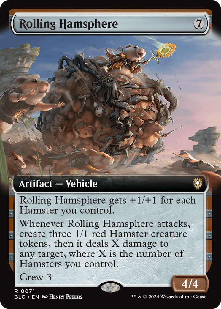 Rolling Hamsphere (BLC-071) - Bloomburrow Commander: (Extended Art)
