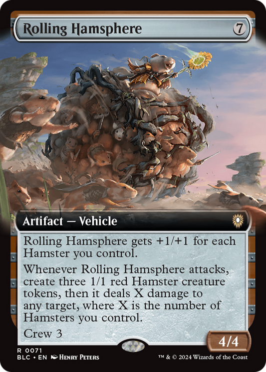 Rolling Hamsphere (BLC-071) - Bloomburrow Commander: (Extended Art)