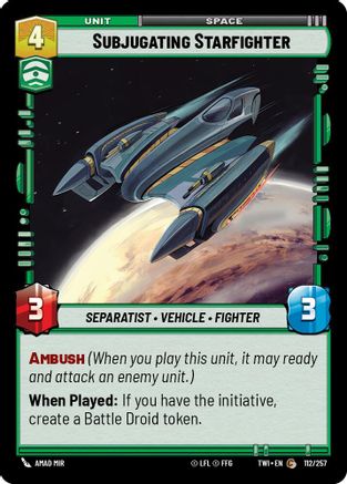 Subjugating Starfighter (112/257) - Twilight of the Republic