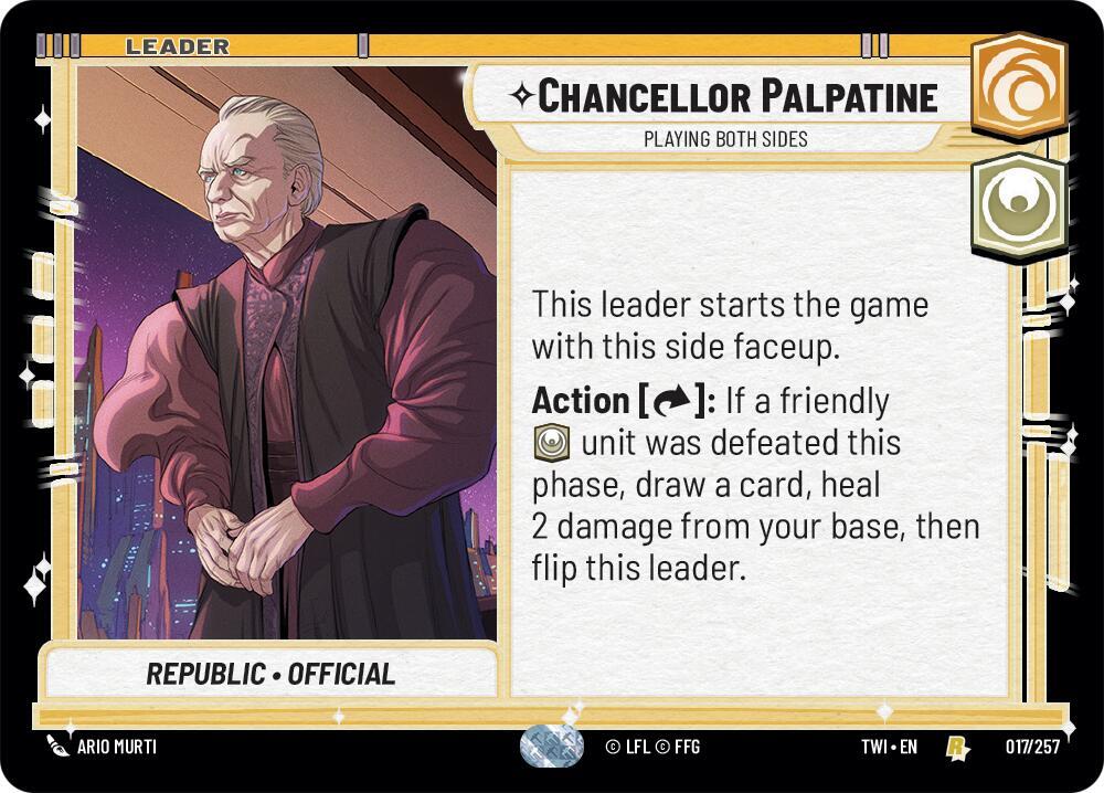 Chancellor Palpatine - Playing Both Sides / Rare / TOR