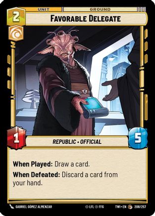 Favorable Delegate (208/257) - Twilight of the Republic Foil