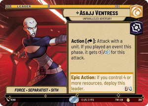 Asajj Ventress - Unparalleled Adversary / Rare / TOR (Hyperspace)