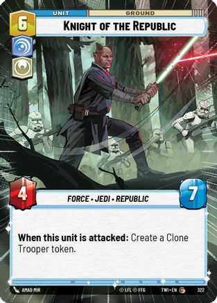 Knight of the Republic (Hyperspace) (322) - Twilight of the Republic Foil