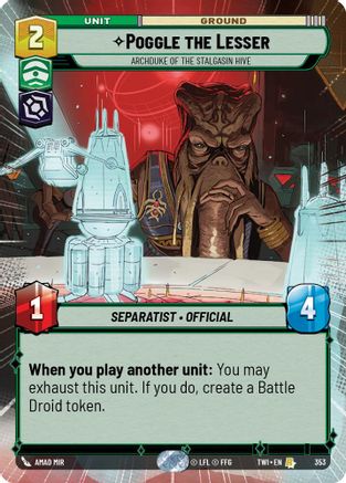 Poggle the Lesser - Archduke of the Stalgasin Hive (Hyperspace) (353) - Twilight of the Republic