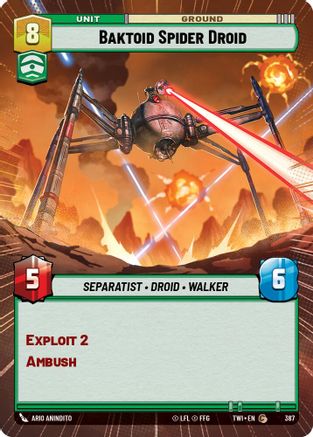 Baktoid Spider Droid (Hyperspace) (387) - Twilight of the Republic Foil