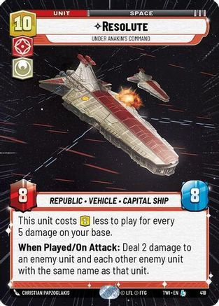Resolute - Under Anakin's Command (Hyperspace) (418) - Twilight of the Republic Foil