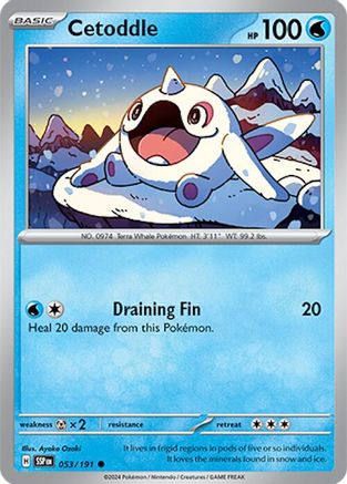 Cetoddle 053/191  - Reverse Holofoil SV08 Surging Sparks - Common