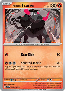 Paldean Tauros - 018/191 / Uncommon / SSP