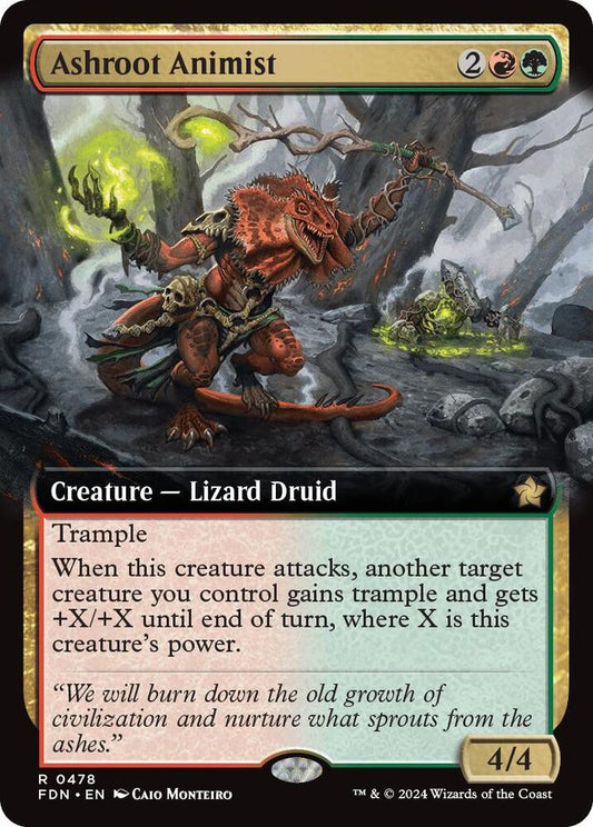 Ashroot Animist (Extended Art) / R / FDN (FOIL)