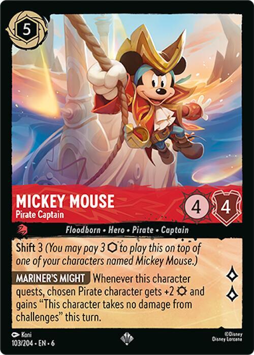 Mickey Mouse - Pirate Captain / Super Rare / LOR6