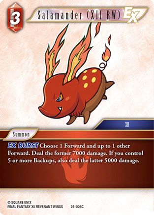 Salamander (XII RW) EX (24-008C) - Hidden Legends Foil