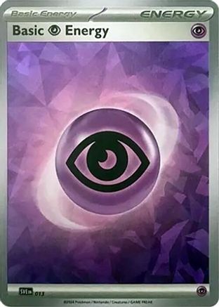 Basic Psychic Energy (Cracked Ice Holo) 013  - Holofoil SV07 Stellar Crown - Common