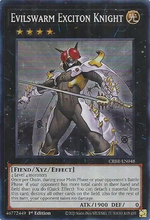 Evilswarm Exciton Knight / Super Rare / CRBR / 1st Edition