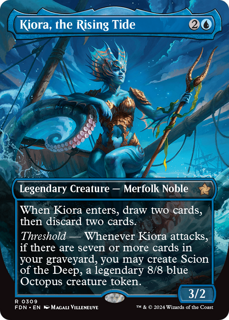 Kiora, the Rising Tide (FDN-309) - Foundations (Borderless)