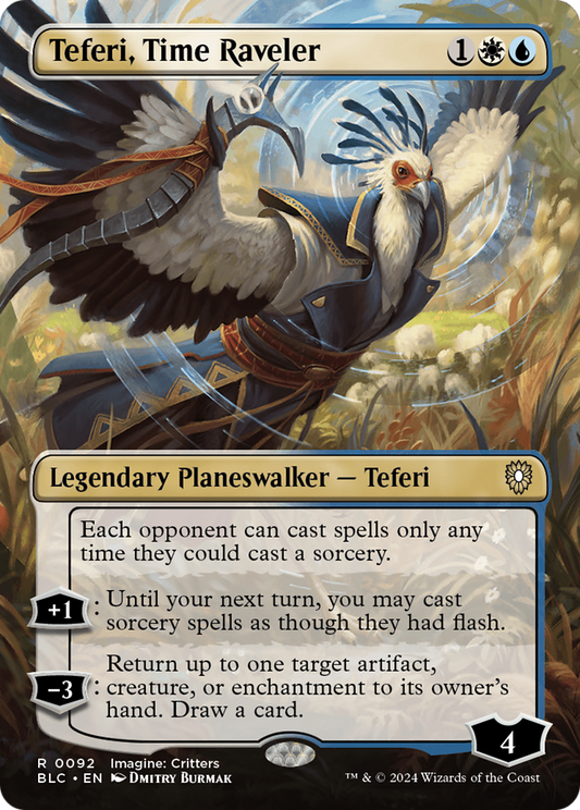 Teferi, Time Raveler (BLC-092) - Bloomburrow Commander (Borderless)