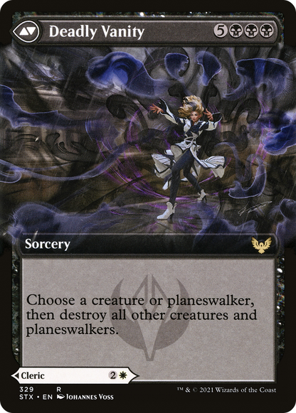 Selfless Glyphweaver // Deadly Vanity (STX-329) - Strixhaven: School of Mages: (Extended Art) Foil