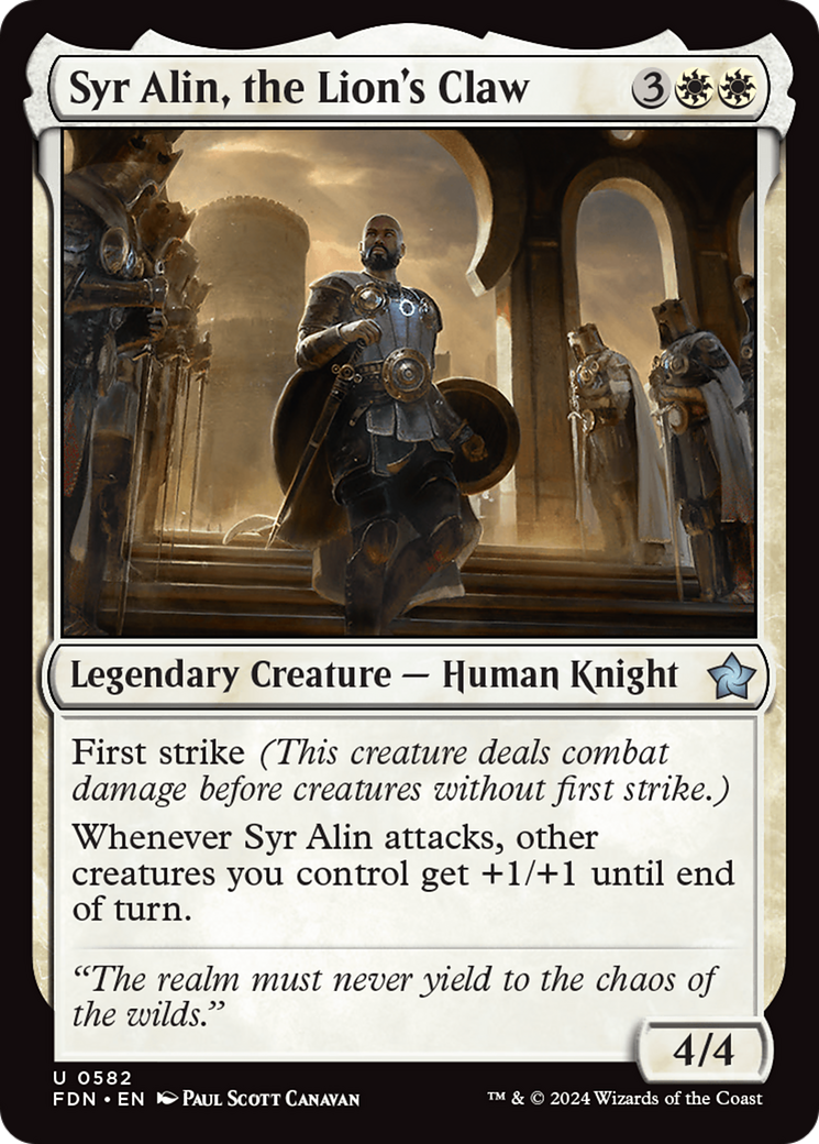 Syr Alin, the Lion's Claw (FDN-582) - Foundations