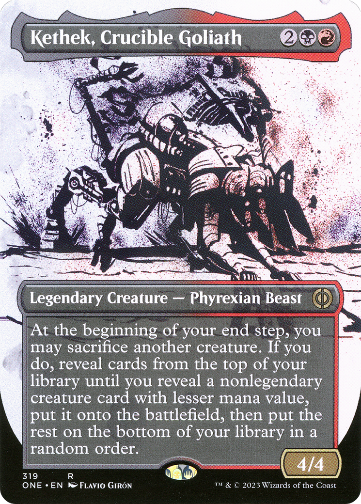 Kethek, Crucible Goliath (ONE-319) - Phyrexia: All Will Be One: (Showcase) (Borderless)
