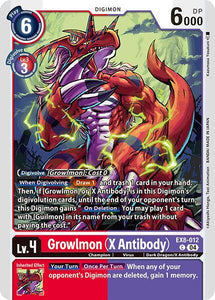 Growlmon (X Antibody) / Common / EX8