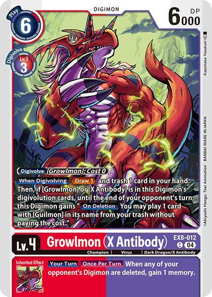 Growlmon (X Antibody) / Common / EX8